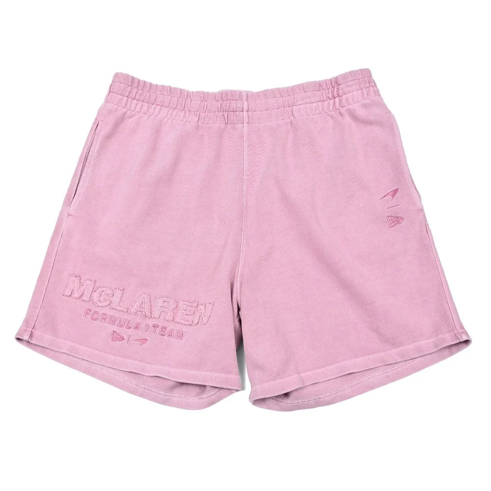 McLaren Racing Shorts XL Pink New Era Vintage Wash Cotton F1 Team Embroidered
